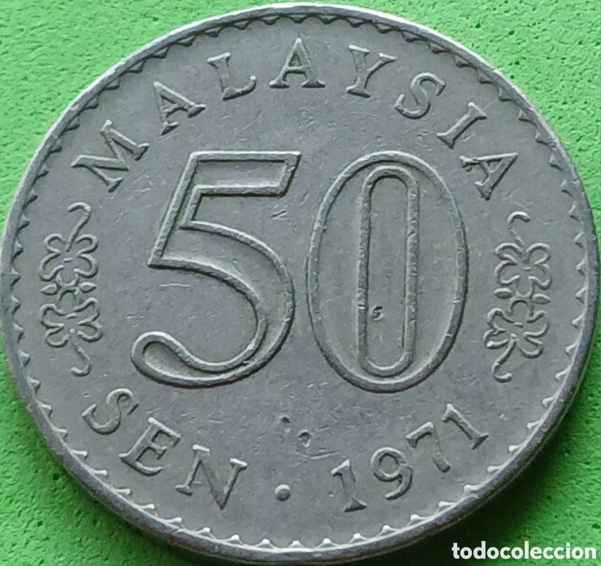 Monedas antiguas de Asia: Malasia 50 sen 1971 km#5 poco com&uacute;n