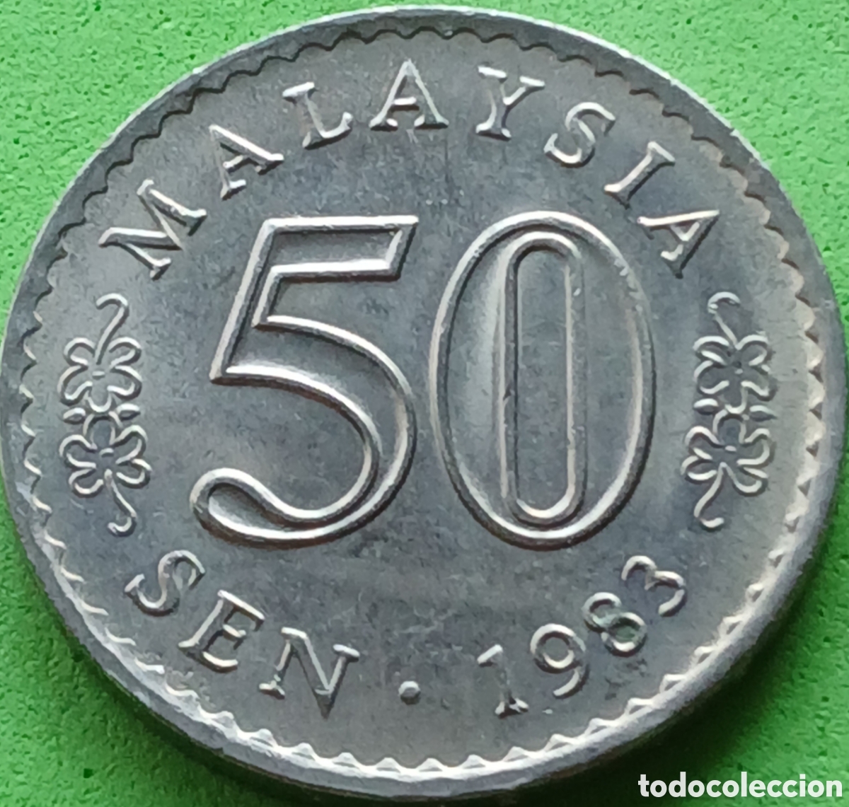 Monedas antiguas de Asia: Malasia 50 sen 1983 km#5 poco com&uacute;n