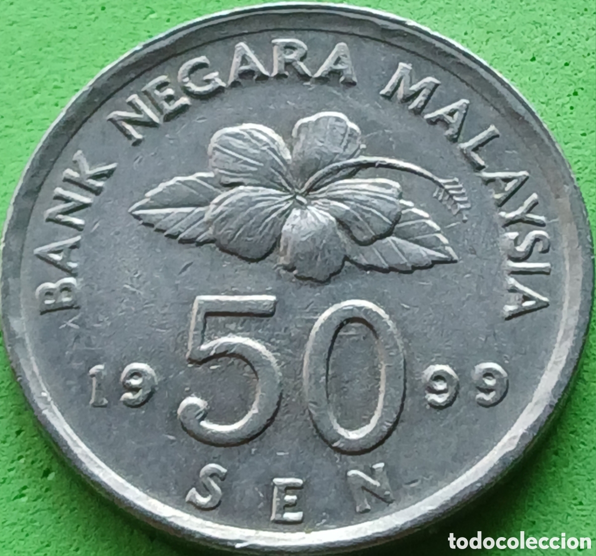 Monedas antiguas de Asia: Malasia 50 sen 1999 km#53 poco com&uacute;n
