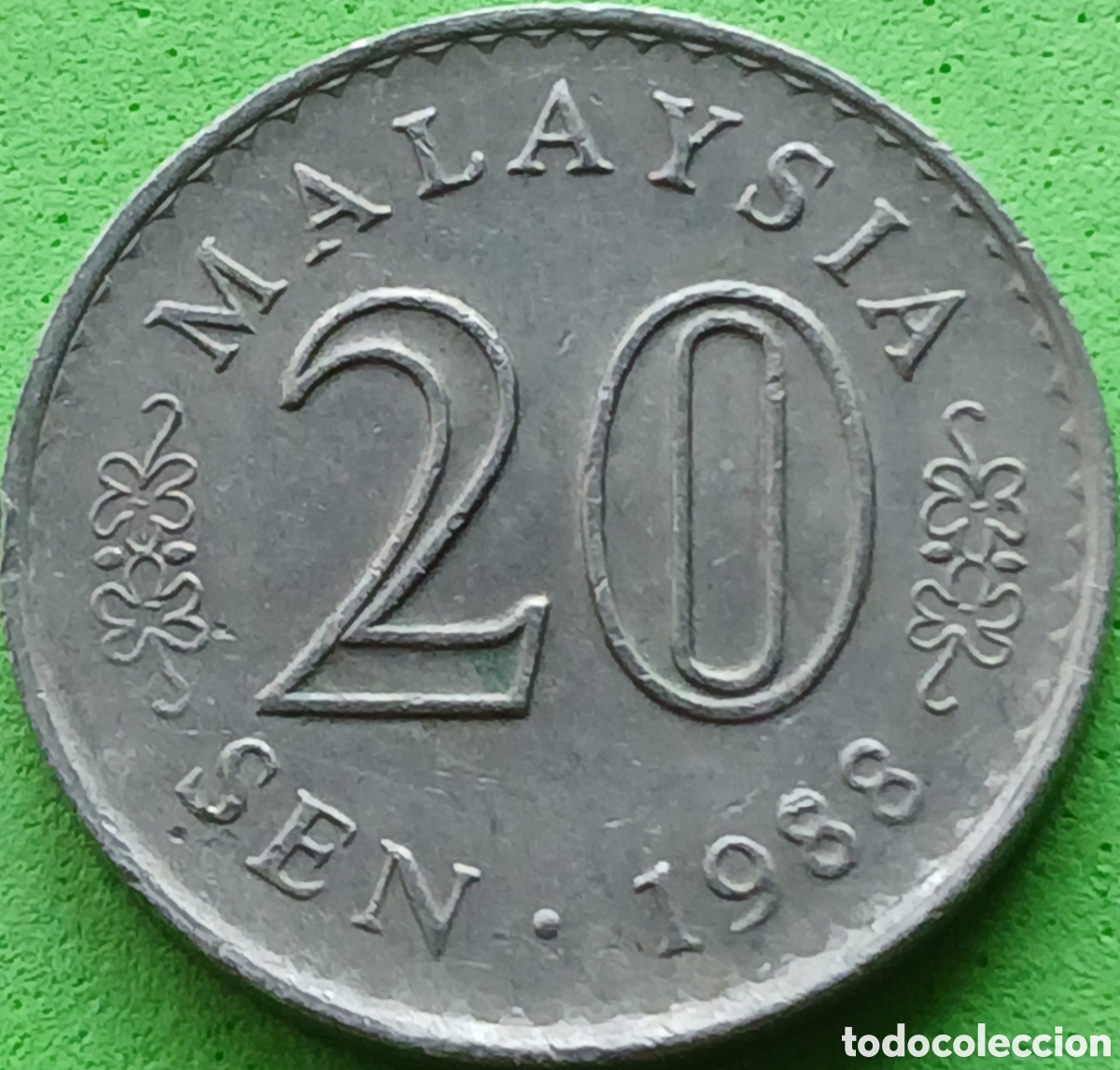 Monedas antiguas de Asia: Malasia 20 sen 1988 km#4