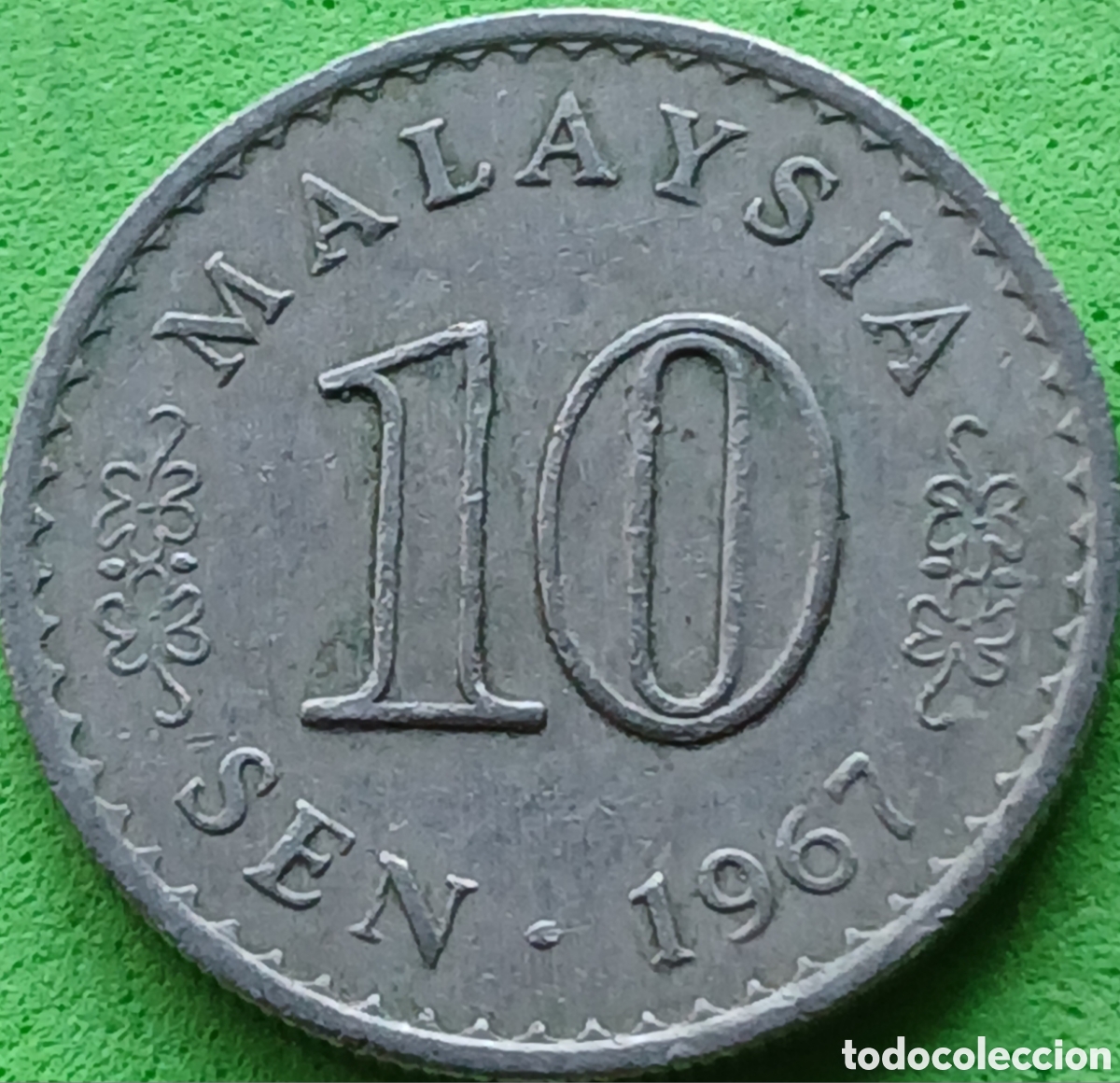 Monedas antiguas de Asia: Malasia 10 sen 1967 km#3
