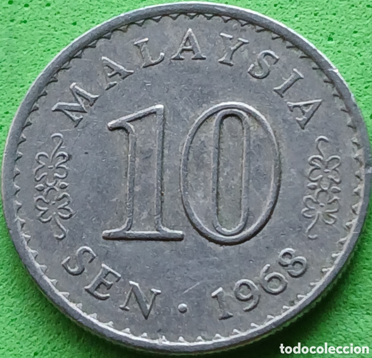Monedas antiguas de Asia: Malasia 10 sen 1968 km#3