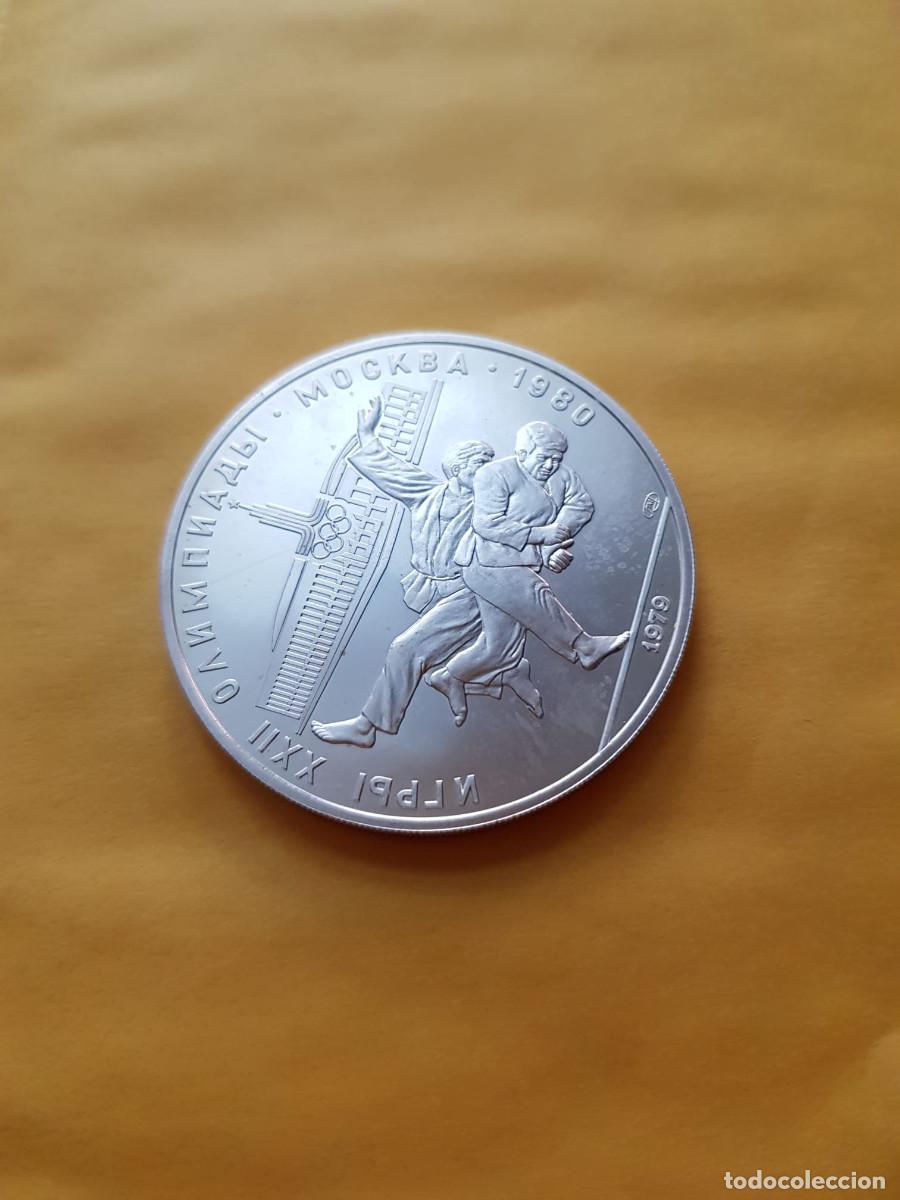 Alte M&uuml;nzen aus Asien: RUSIA-10 RUBLOS-1980-PLATA