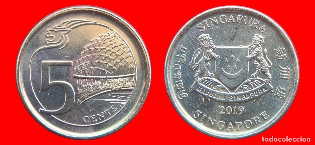 Monedas antiguas de Asia: 5 CENTAVOS 2019 SINGAPUR-150619