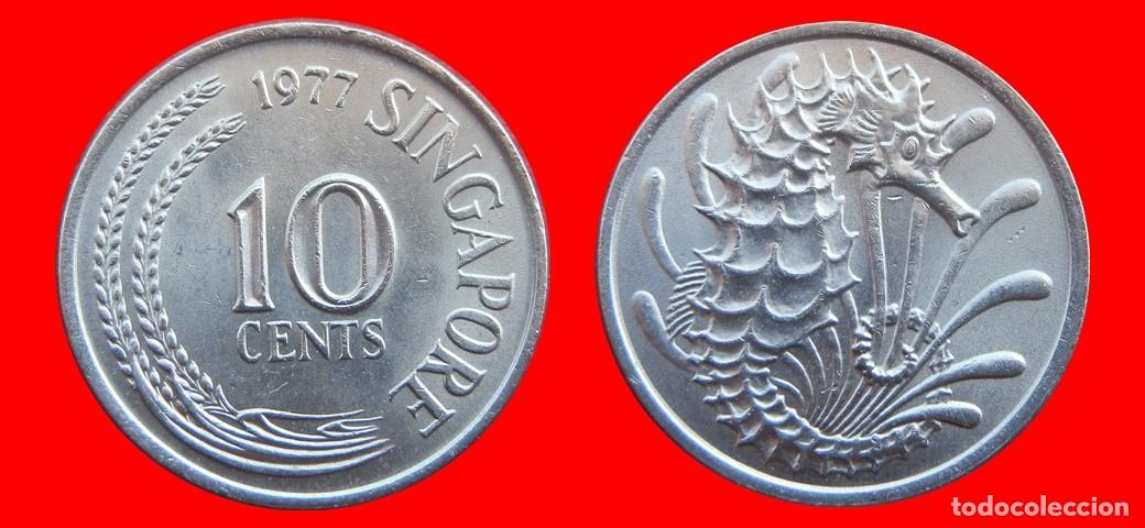 Monedas antiguas de Asia: 10 CENTAVOS 1977 SINGAPUR-150620