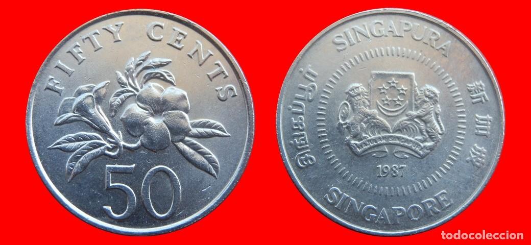 Monedas antiguas de Asia: 50 CENTAVOS 1987 SINGAPUR-150624