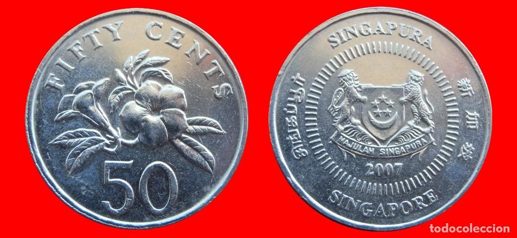 Monedas antiguas de Asia: 50 CENTAVOS 2007 SINGAPUR-150626