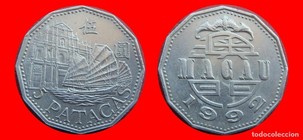 Monedas antiguas de Asia: 5 PATACA 1992 MACAO-150636