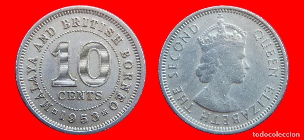 Monedas antiguas de Asia: 10 CENTAVOS 1953 MALAYA AND BRITISH BORNEO-150641