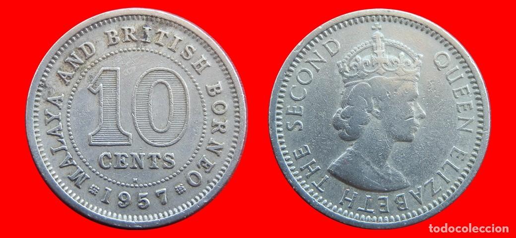 Monedas antiguas de Asia: 10 CENTAVOS 1957 MALAYA AND BRITISH BORNEO-150642