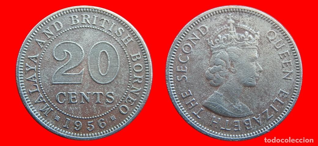 Monedas antiguas de Asia: 20 CENTAVOS 1956 MALAYA AND BRITISH BORNEO-150644