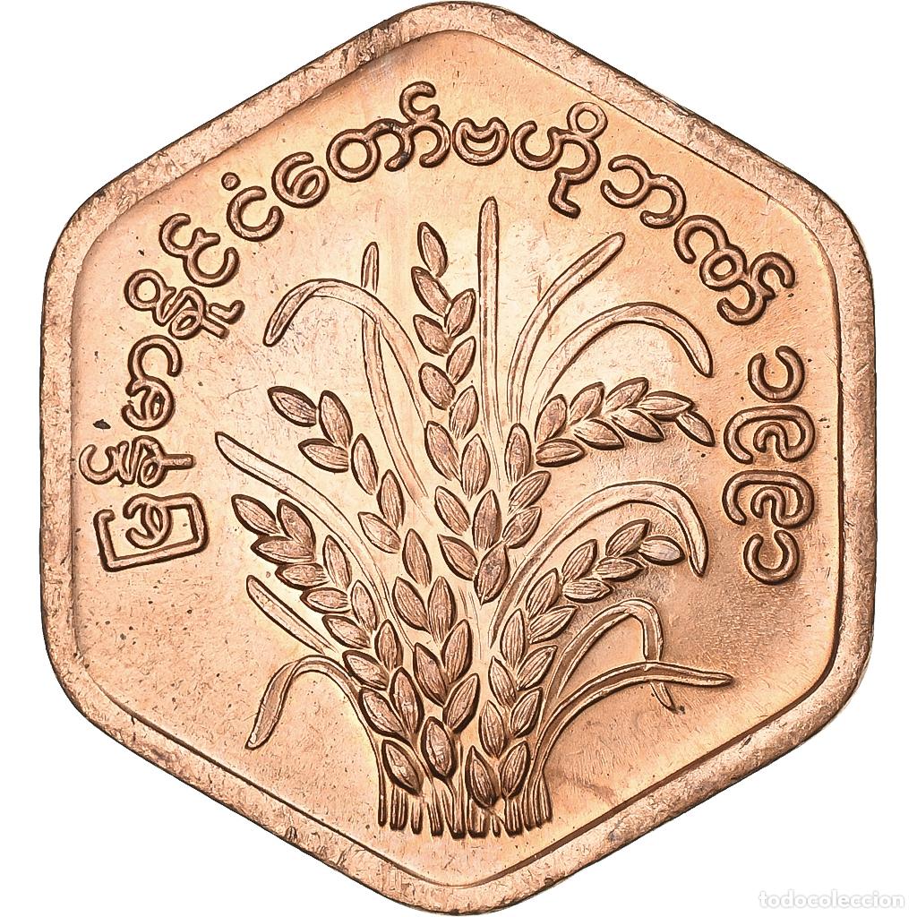 Monedas antiguas de Asia: [#199116] Myanmar, 25 Pyas, 1991, Cobre chapado en acero, EBC, KM:58