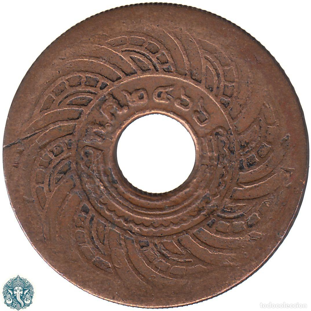 Monedas antiguas de Asia: TAILANDIA 1 Satang 2466 ๒๔๖๖ (1923) Rama VI Y#35 THAILANDIA