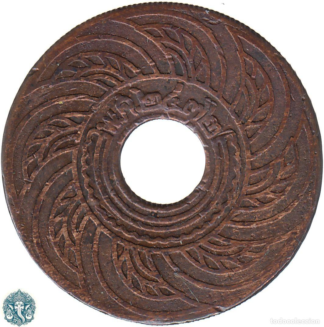 Monedas antiguas de Asia: TAILANDIA 1 Satang 2472 ๒๔๗๒ (1929) Rama VII Y#35 THAILANDIA