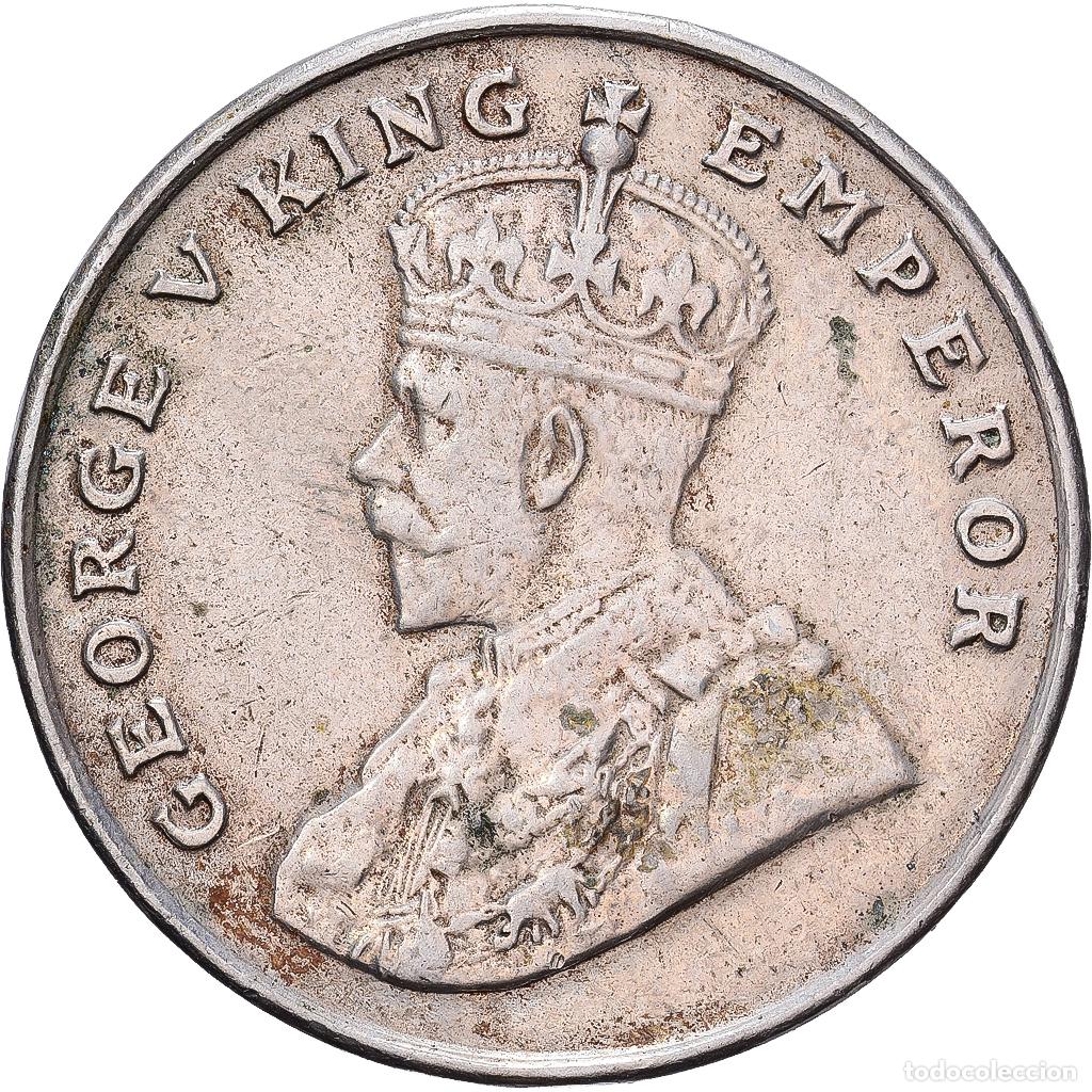 Monedas antiguas de Asia: [#982522] India, George V, 8 Annas, 1920, Bombay, Cobre - n&iacute;quel, BC+, KM:520