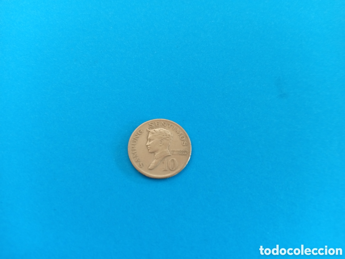 Monedas antiguas de Asia: 10 sentimos de Filipinas 1967