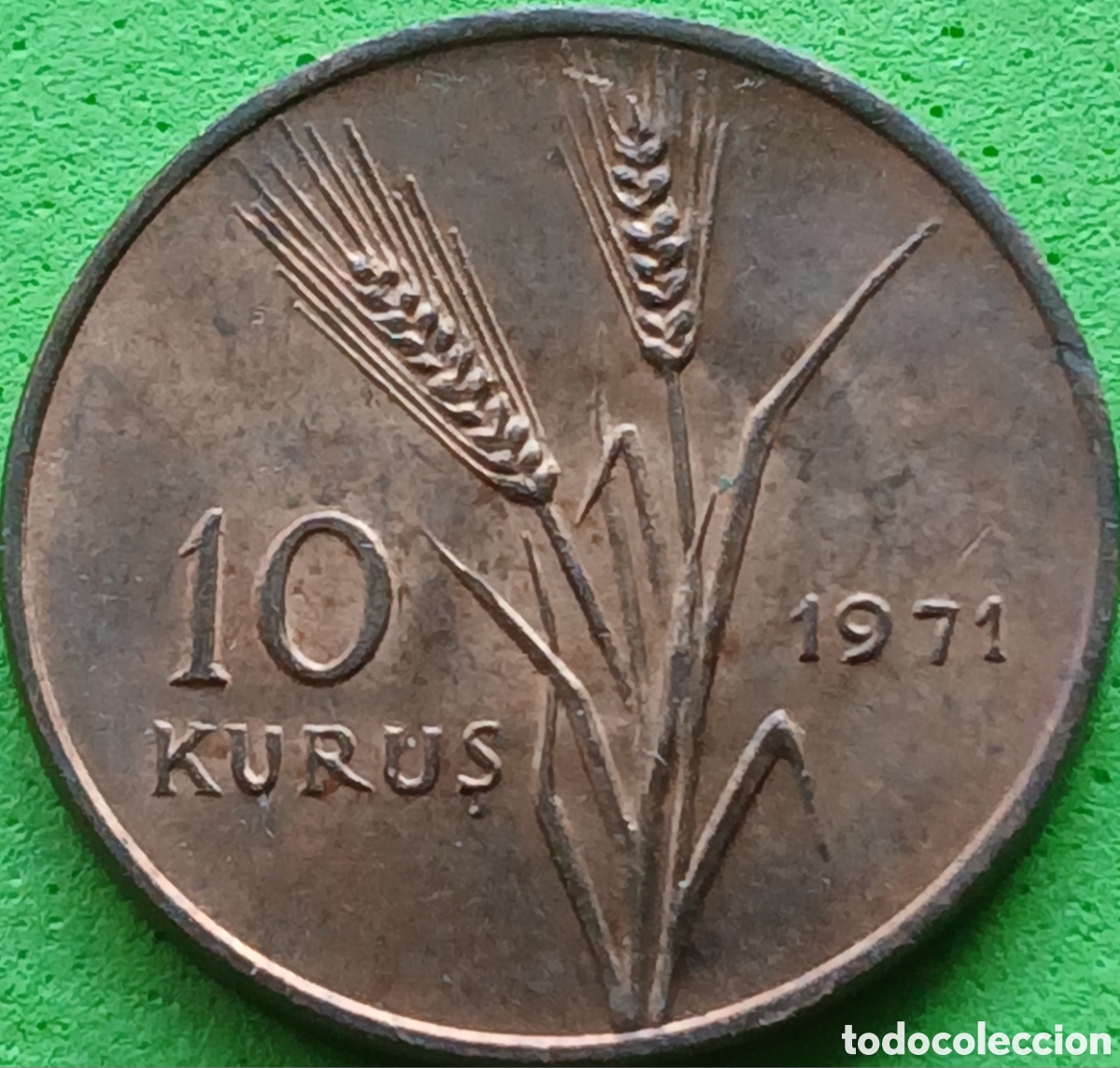 Monedas antiguas de Asia: Turqu&iacute;a 10 kurus 1971 km#891.2