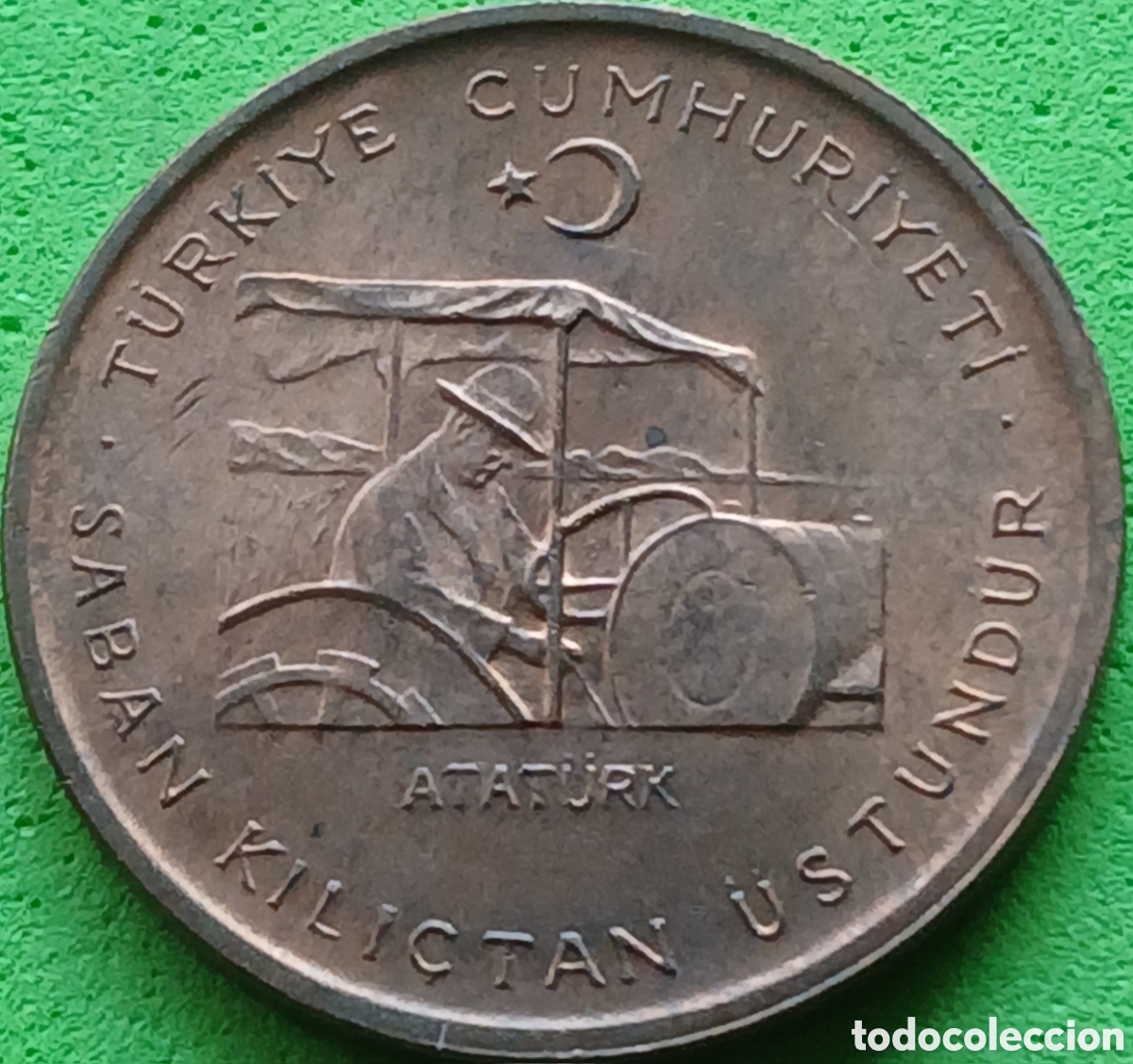 Monedas antiguas de Asia: Turqu&iacute;a 10 kurus 1971 km#898.1 FAO