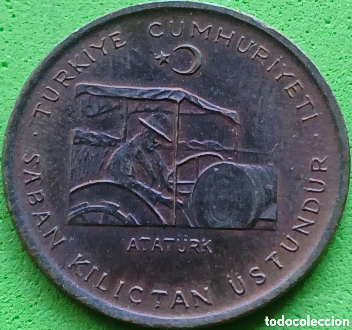 Monedas antiguas de Asia: Turqu&iacute;a 10 kurus 1974 km#898.2 FAO