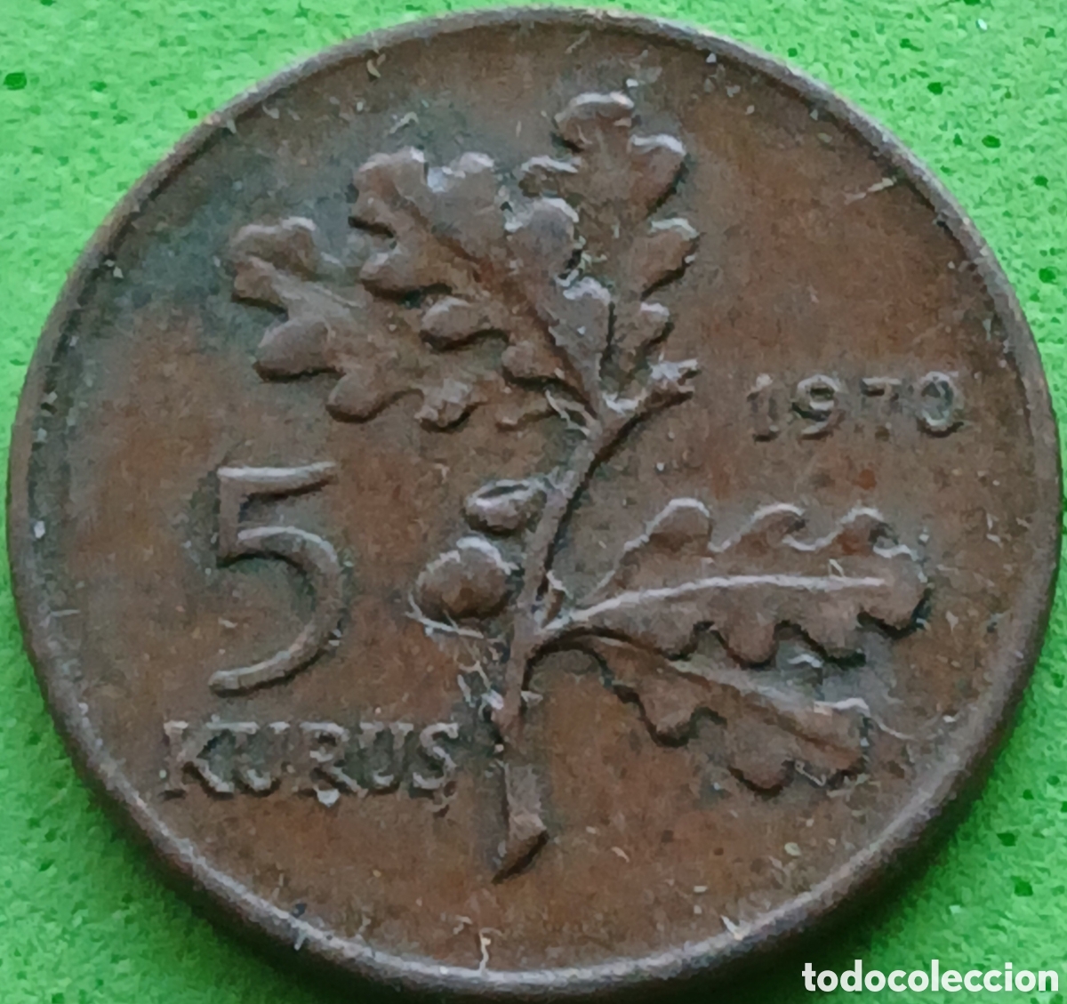 Monedas antiguas de Asia: Turqu&iacute;a 5 kurus 1970 km#890.2