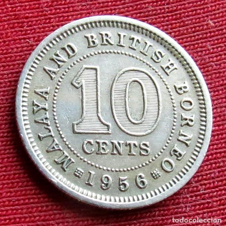 Monnaies anciennes d'Asie: Malaya y Borneo Brit&aacute;nico 10 cent 1956 British Malaysia