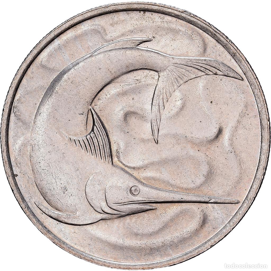 Monedas antiguas de Asia: [#1513388] Moneda, Singapur, 20 Cents, 1974, Singapore Mint, MBC, Cobre - n&iacute;quel, KM:4