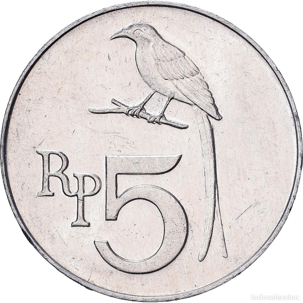 Monedas antiguas de Asia: [#1513432] Indonesia, 5 Rupiah, 1970, Aluminio, MBC, KM:22