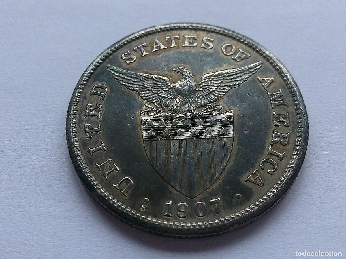 Monedas antiguas de Asia: Filipinas 1 peso de plata 1907 S 30dz28