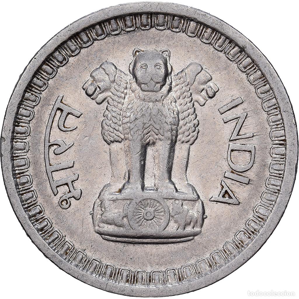 Monedas antiguas de Asia: [#1513439] Moneda, INDIA-REP&Uacute;BLICA, 25 Naye Paise, 1961, Bombay, MBC, N&iacute;quel, KM:47.2