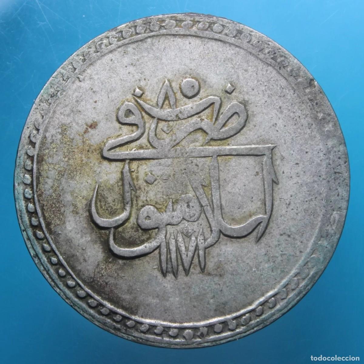 Monedas antiguas de Asia: PIASTRA (40 PARA) 1171/85 A.H. (1771-1772) MUSTAFA III. IMPERIO OTOMANO