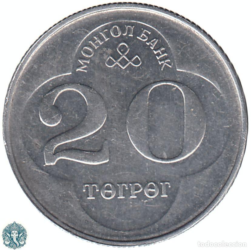 Monedas antiguas de Asia: MONGOLIA 20 Tugrik ᠑᠙᠙᠔ (1994) KM#122