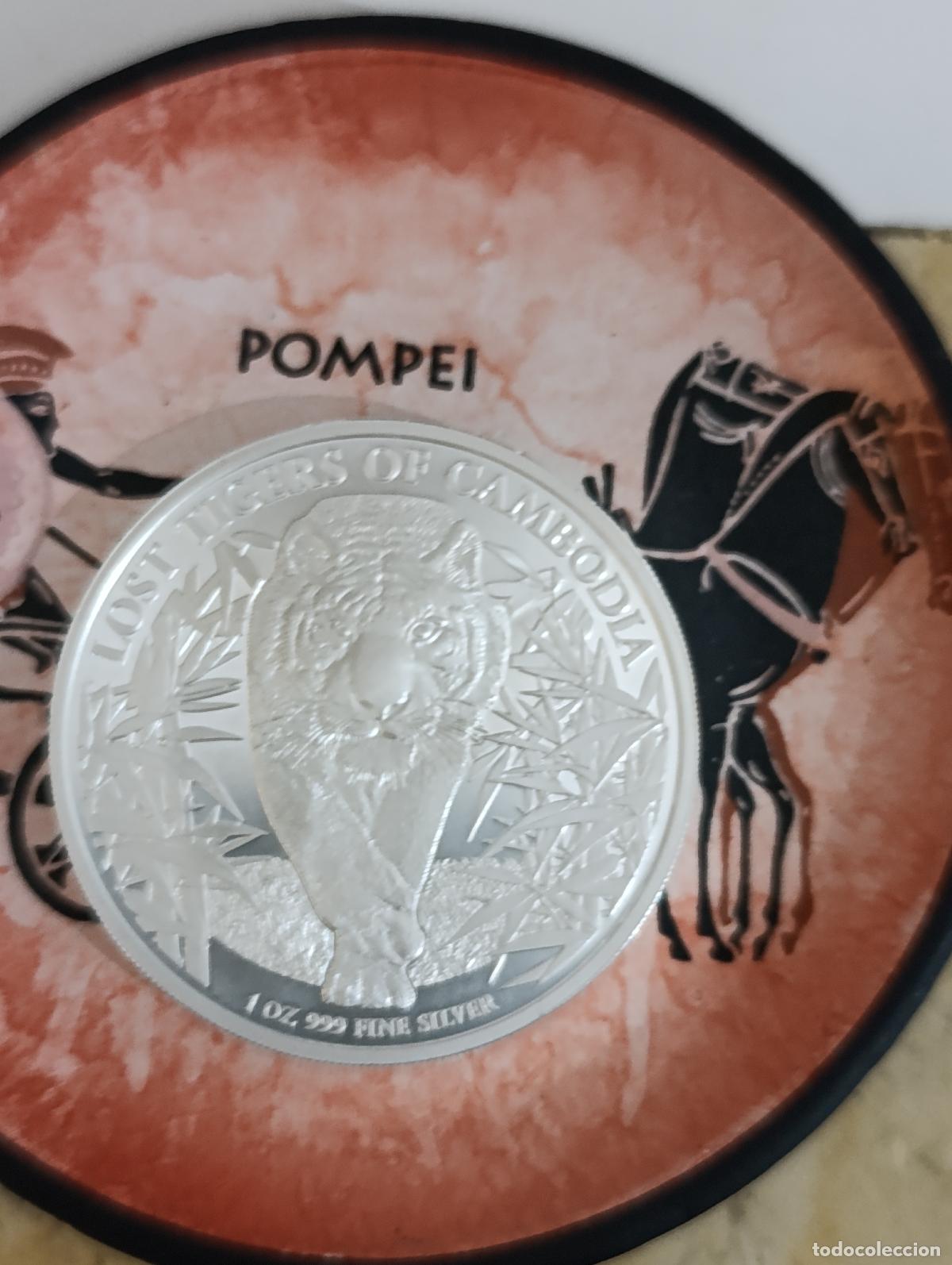 Alte M&uuml;nzen aus Asien: 2026 &ndash; Camboya &ndash; Lost Tigers of Cambodia &ndash; 1 oz plata &ndash; .999 fino &ndash; BU