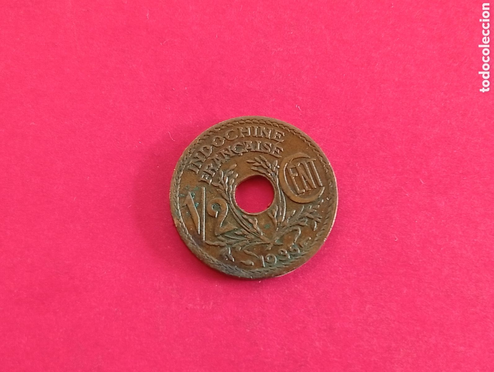 Monedas antiguas de Asia: 1/2 cent de Indochina 1935