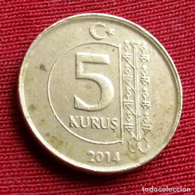 Monedas antiguas de Asia: TURQU&Iacute;A 5 kurus 2014