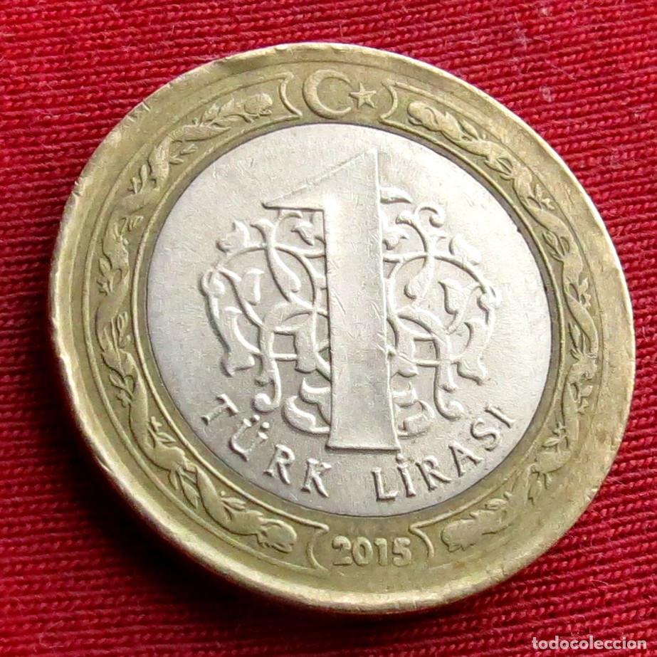 Monedas antiguas de Asia: TURQU&Iacute;A 1 lira 2015 .