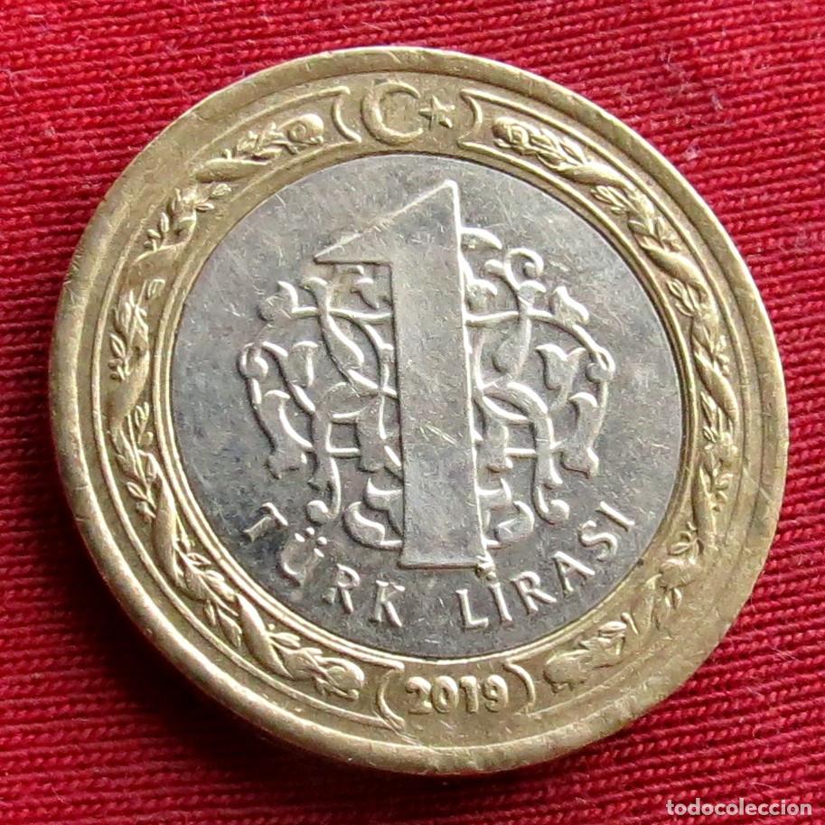Monedas antiguas de Asia: TURQU&Iacute;A 1 lira 2019 .