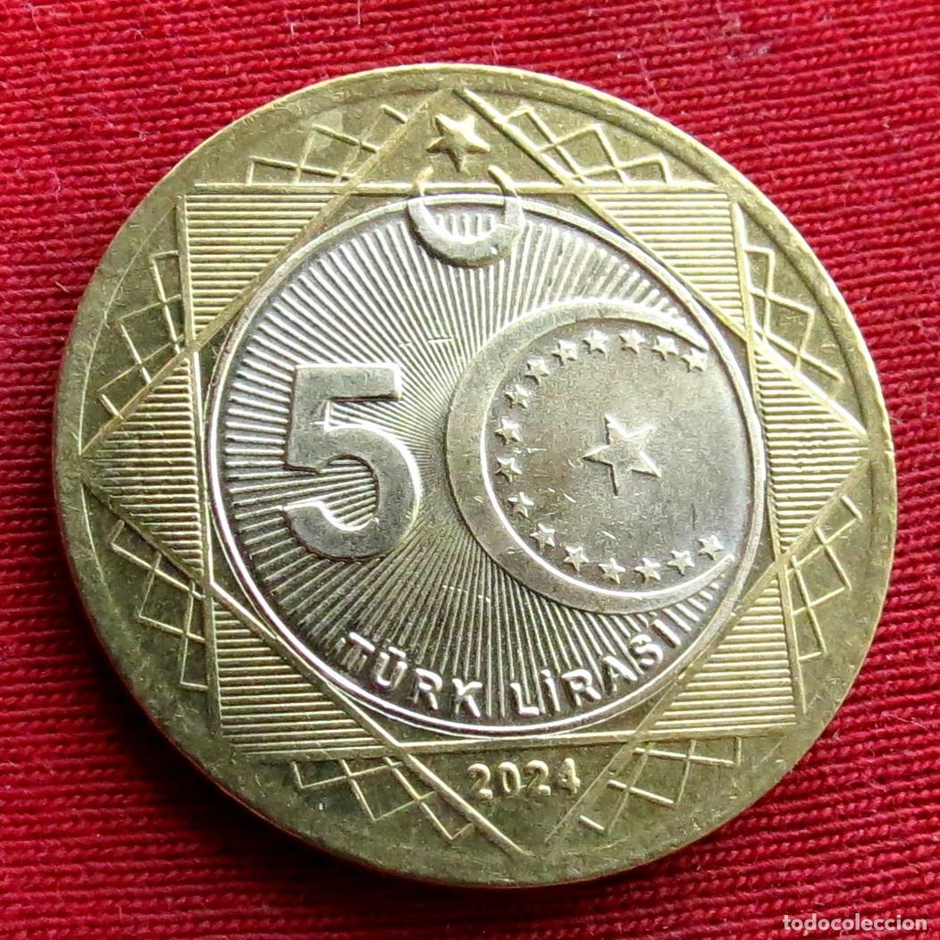 Monedas antiguas de Asia: TURQU&Iacute;A 5 lira 2024 .