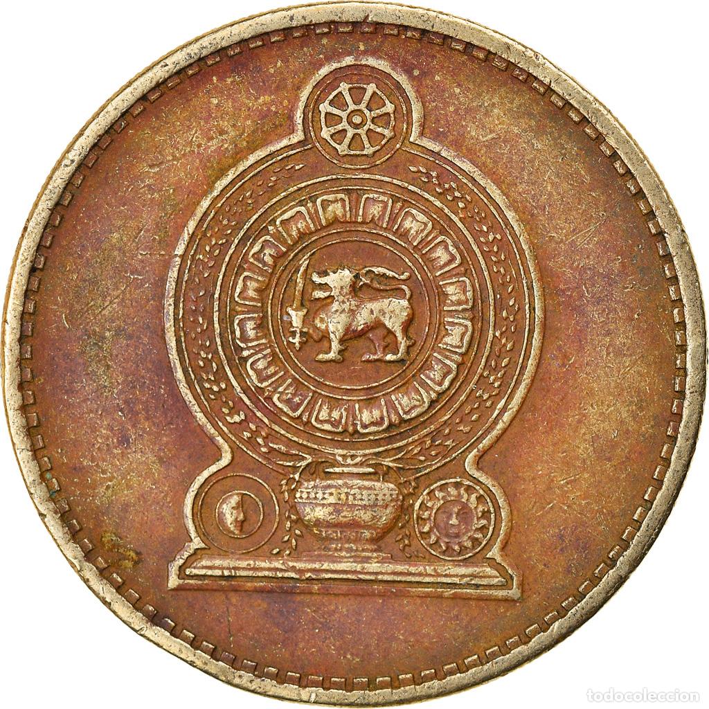 Monedas antiguas de Asia: [#832036] Moneda, Sri Lanka, 5 Rupees, 1986, MBC, N&iacute;quel - lat&oacute;n, KM:148.2