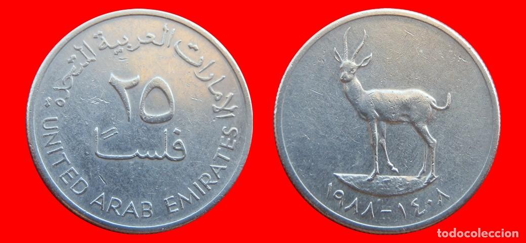 Monedas antiguas de Asia: 25 FILS 1988 EMIRATOS ARABES-150947