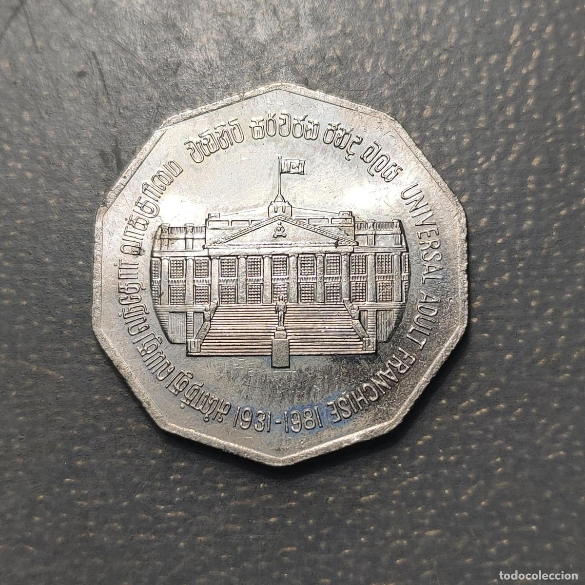 Monedas antiguas de Asia: SRI LANKA 5 RUPEES 1981 EBC