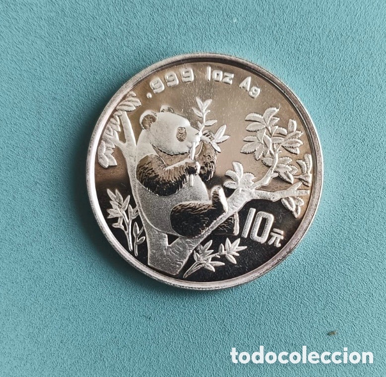 Monedas antiguas de Asia: Moneda 1 onza Plata Panda China 1995