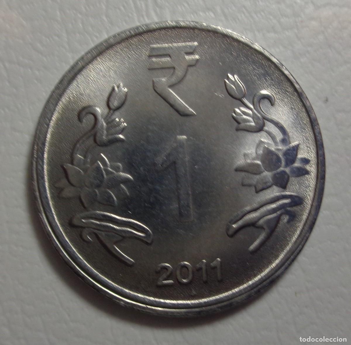 Monedas antiguas de Asia: MONEDA: 1 RUPIA, INDIA 2011 - Foto 2