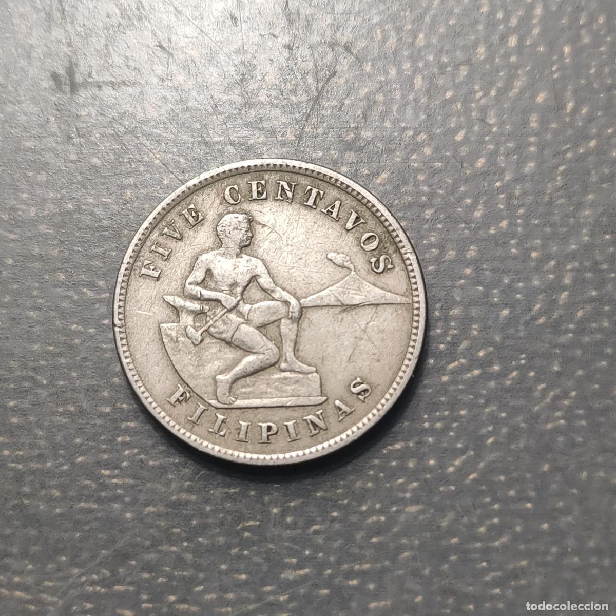 Monedas antiguas de Asia: FILIPINAS PHILIPPINES ADMINISTRACION USA 5 CENTAVOS 1903 MBC-/MBC