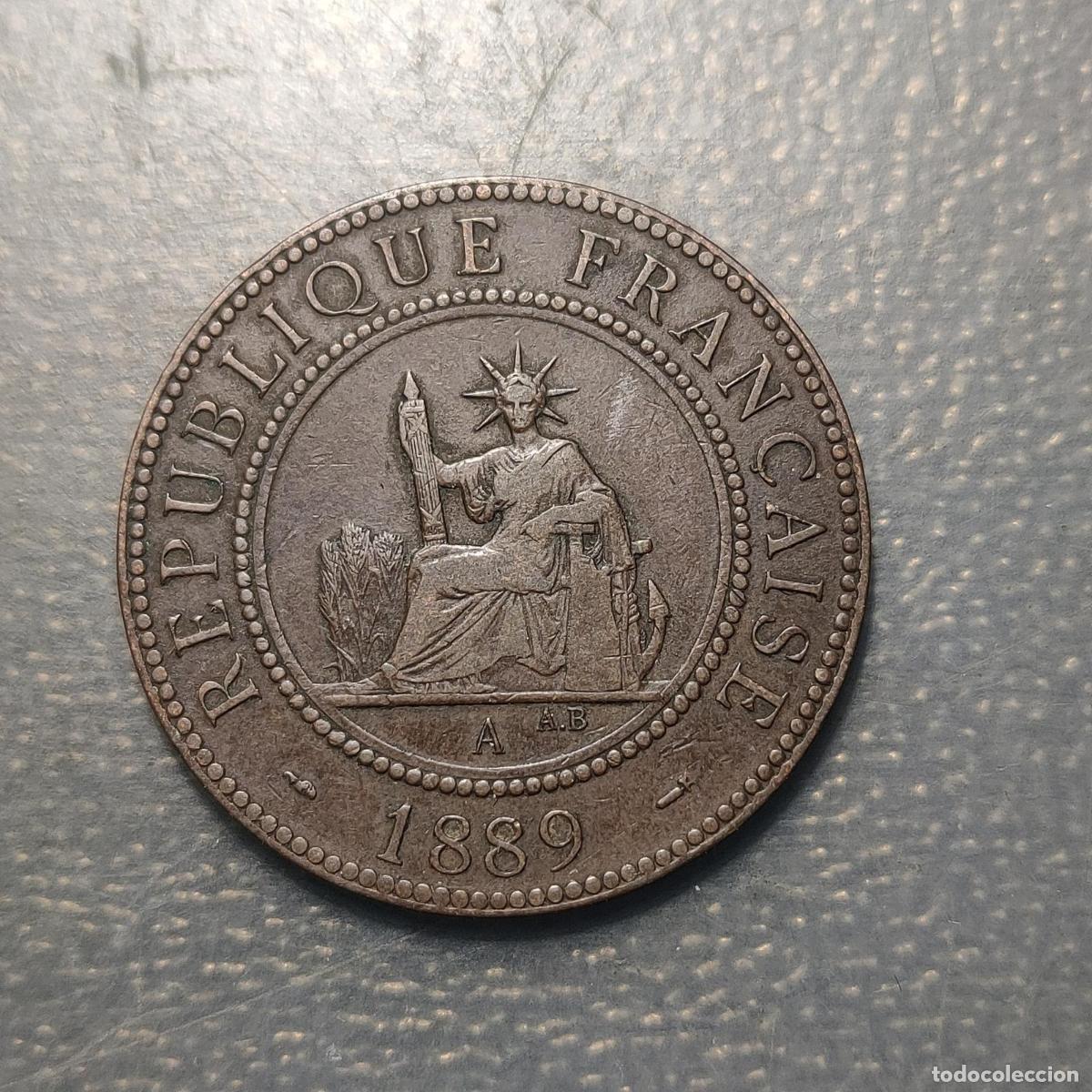 Monedas antiguas de Asia: FRENCH INDOCHINE INDOCHINA FRANCESA 1 CENTIME 1889 A