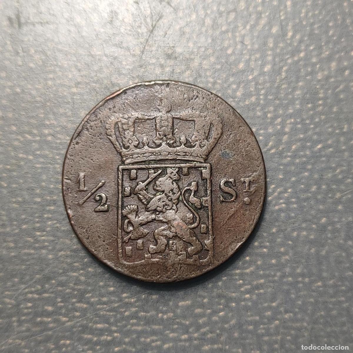 Monedas antiguas de Asia: INDIAS HOLANDESAS INDONESIA 1/2 STUIVER 1824 MBC