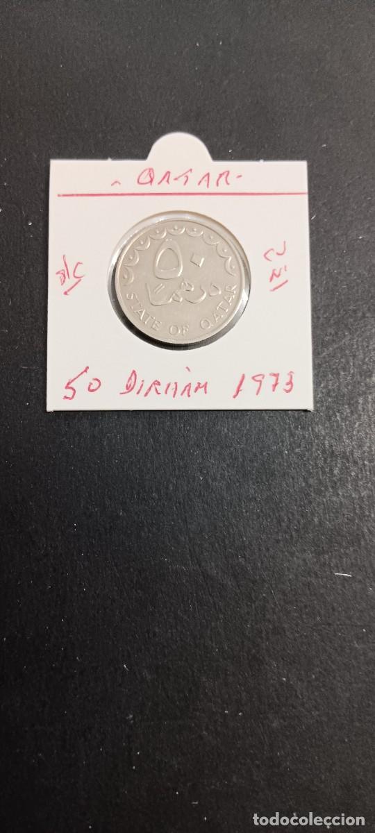 Monedas antiguas de Asia: QATAR 50 DIRHAM 1973(1393) S/C KM=5 (CUPRONIQUEL)