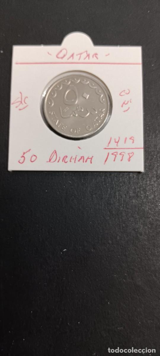 Monedas antiguas de Asia: QATAR 50 DIRHAM 1998(1419) S/C KM=5 (CUPRONIQUEL)
