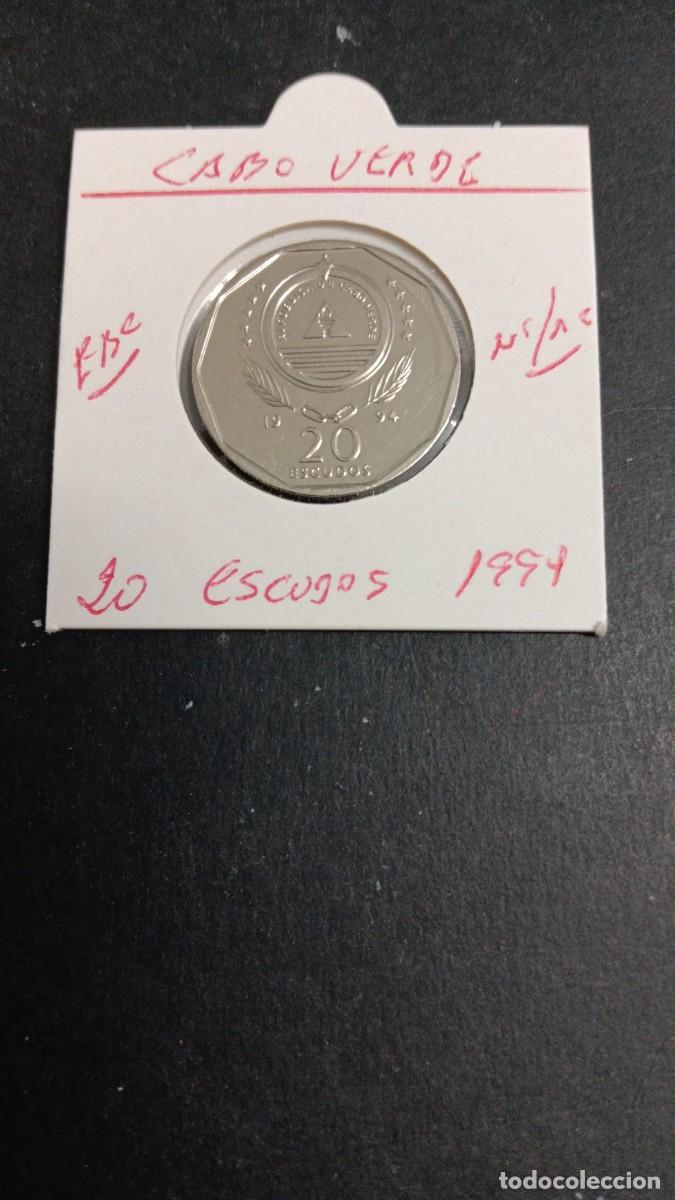 Monedas antiguas de Asia: CABO VERDE 20 ESCUDOS 1994 MBC KM=30(NIQUEL-ACERO)ALCATRAZ