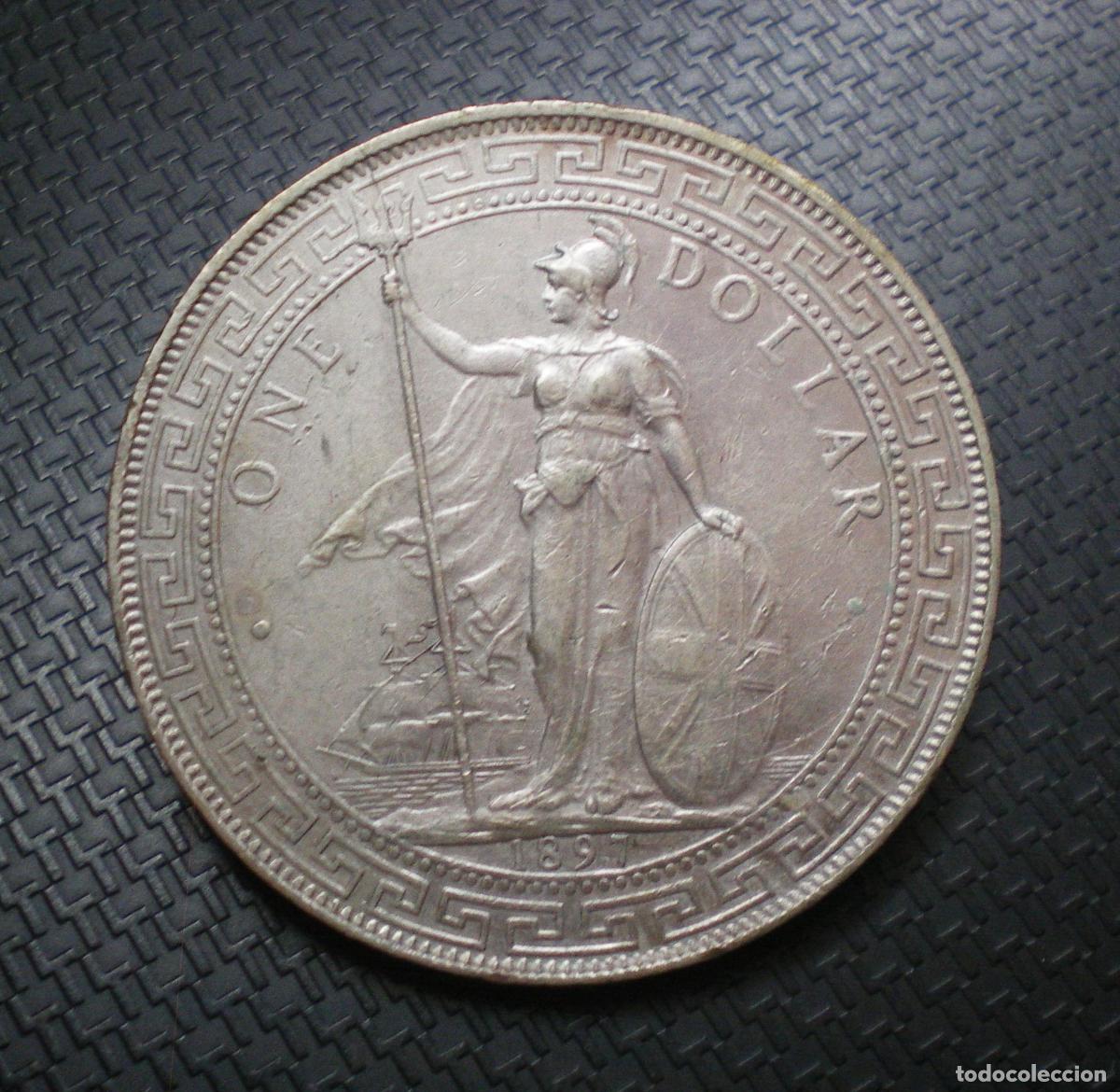 Monedas antiguas de Asia: CHINA - HONG KONG - 1 DOLAR de PLATA 1897