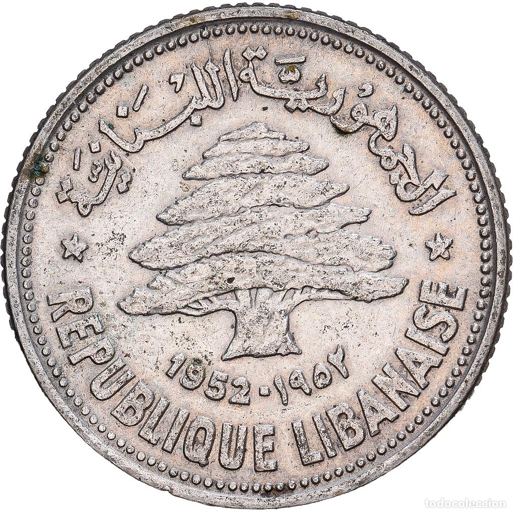 Monedas antiguas de Asia: [#1167808] L&iacute;bano, 50 Piastres, 1952, Utrecht, Plata, MBC, KM:17